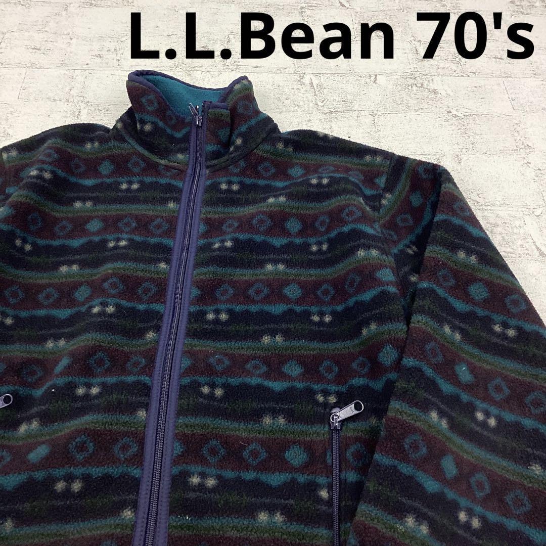 世界有名な L.L.Bean 70's W11796 USA製 フルジップフリースジャケット 男性用