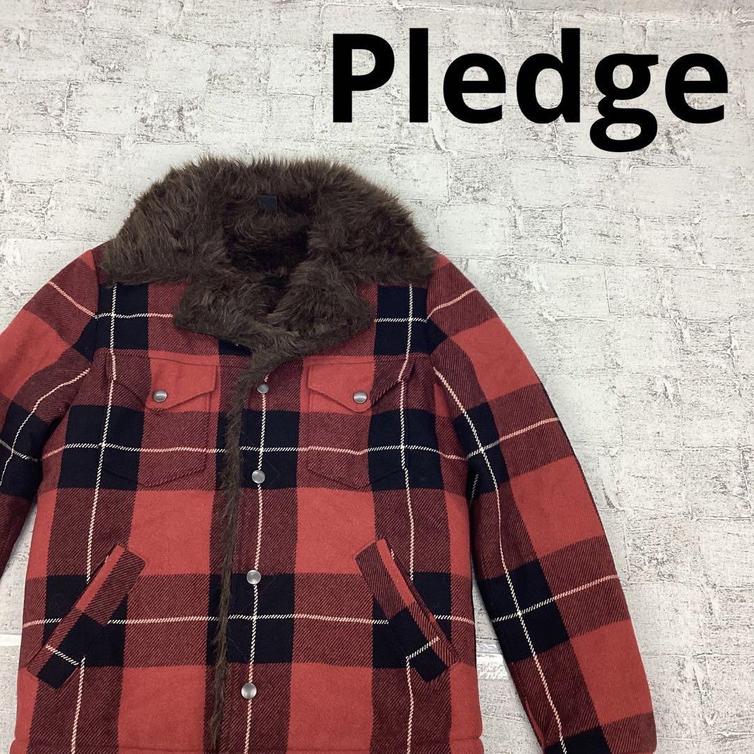 Pledge Pledge checkered подкладка мех ranch coat жакет W12185