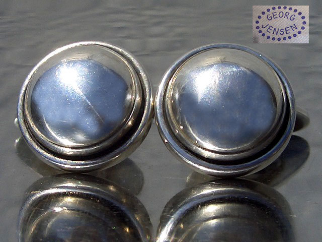 tGEORG JENSEN Harald Nielsen 44F Vintage Cuffs Denmark Silver925 George Jensen Дания - larudo Neal sen Vintage 