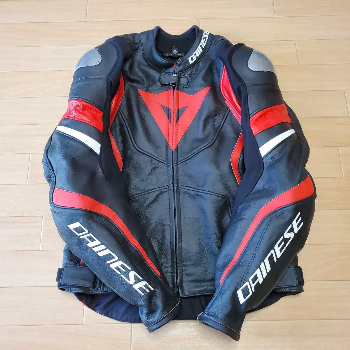 極美品】DAINESE ダイネーゼ レザー ライダース ジャケット 52