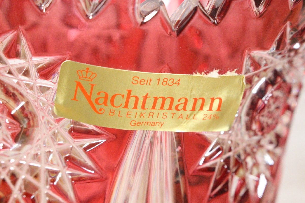 *KA-200[Nachtmann]na - to man / crystal стекло / ваза / красный / не пропускающее стекло / интерьер / с ящиком / новый старый товар / хранение товар *