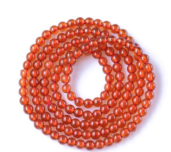  high class natural stone finest quality 5A.. stone rare orange garnet * bracele *3-4mm Power Stone high quality present new goods 