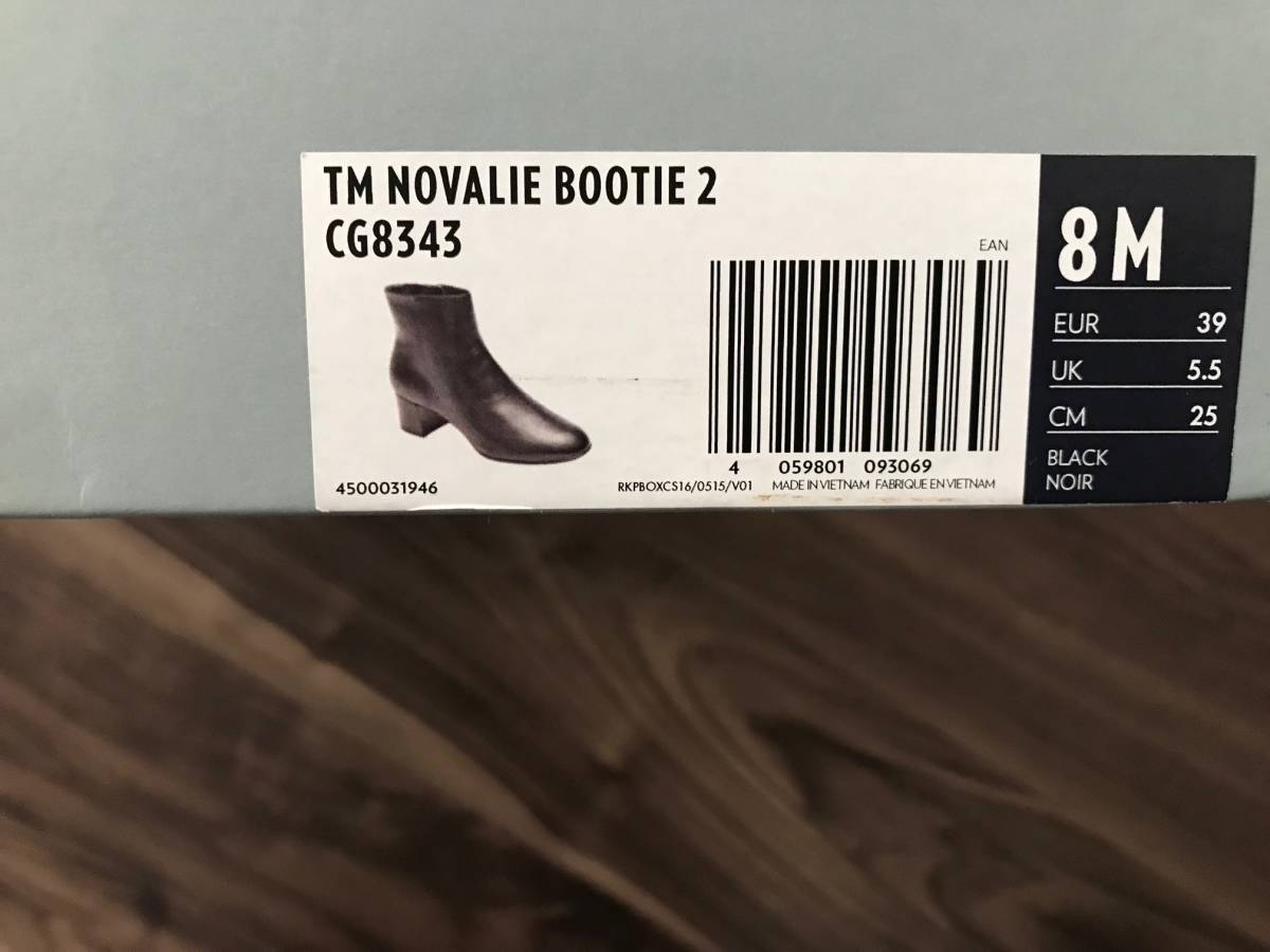 新品★未使用★ROCKPORT　ロックポート レザーショートブーツ ブーティー 黒 ブラック ８M　25㎝ TM NOVALIE BOOTIE2　本革 24.5㎝の方も_画像6