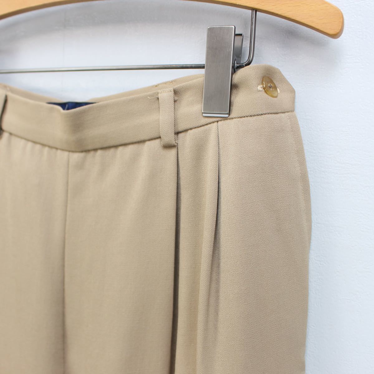 USA VINTAGE RALPH LAUREN WOOL COLOR SLACKS PANTS/ America old clothes Ralph Lauren wool color slacks pants 