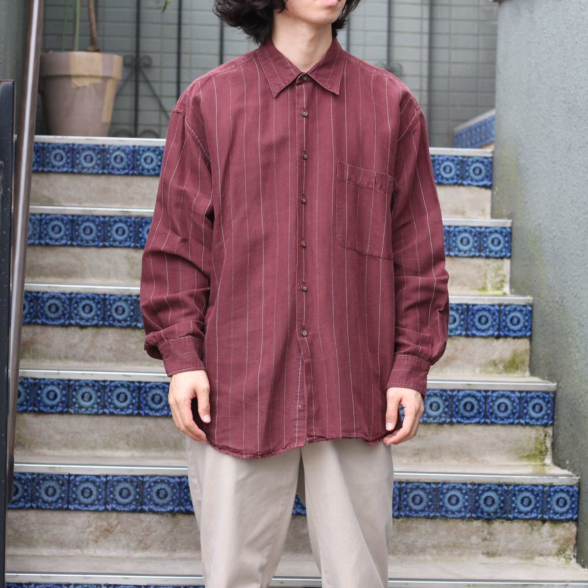 2021?新作】 HENRY VINTAGE USA GRETHEL SHIRT/アメリカ古着ストライプ