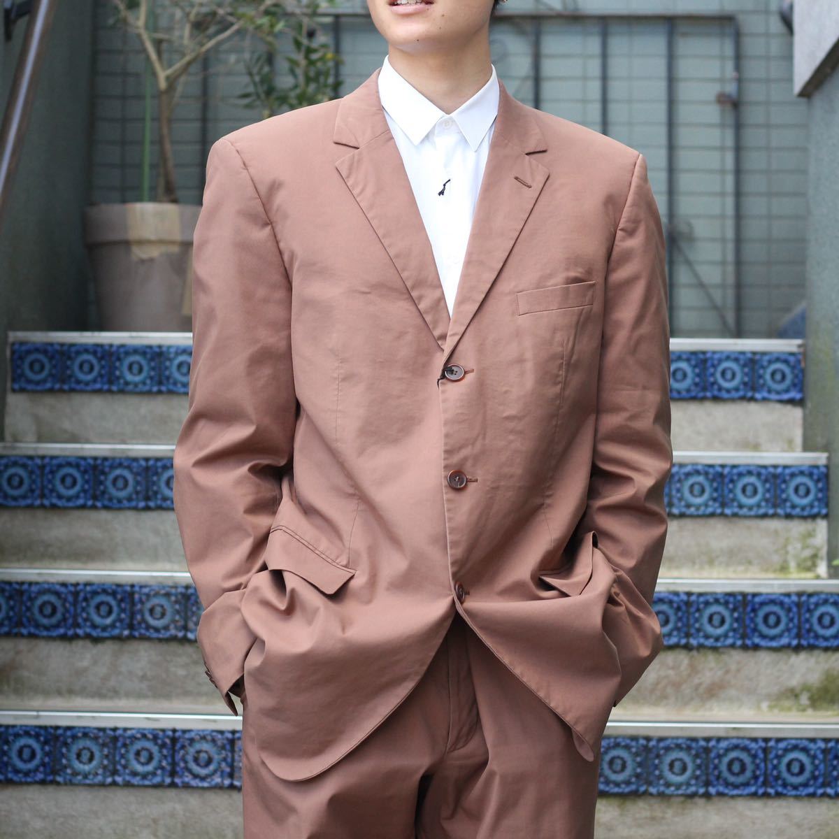 EU VINTAGE HUGO BOSS BROWN COLOR SET UP SUIT/ヨーロッパ古着ヒューゴボスブラウンカラーセットアップスーツ