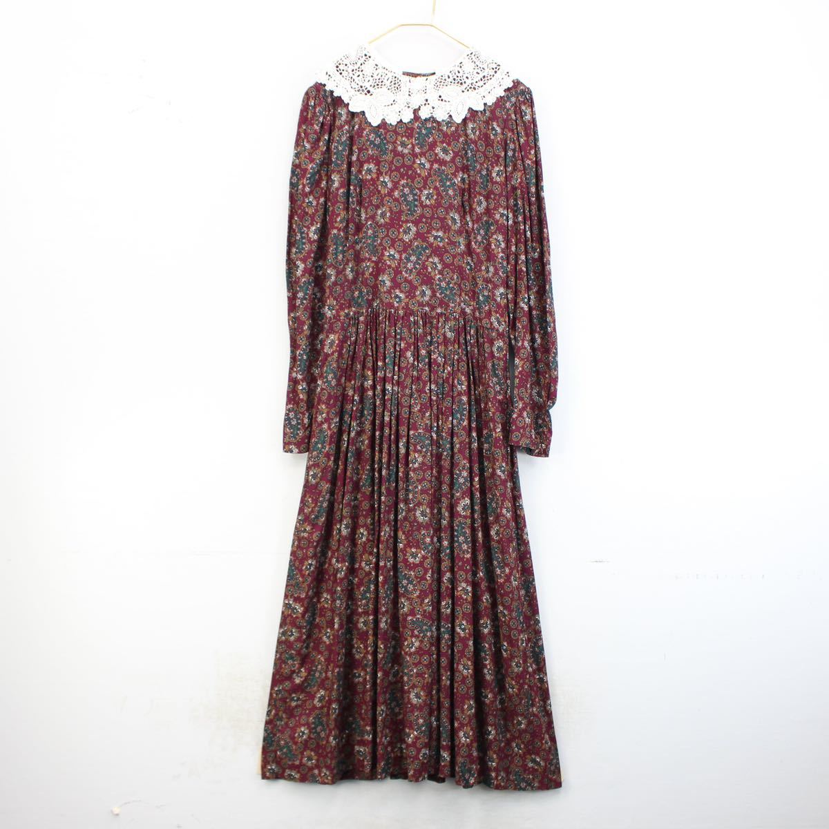 爆売り！ COLLAR LACE PATTERNED PAISLEY VINTAGE USA DESIGN PIECE