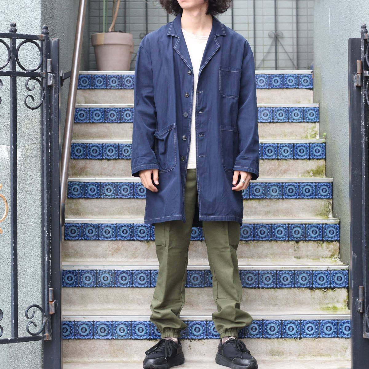 お気に入り EU VINTAGE COAT/ヨーロッパ古着デザインワークコート WORK