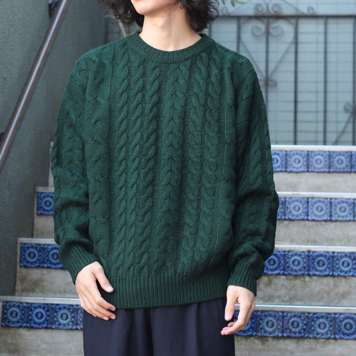 2022最新のスタイル VINTAGE USA STRUCTURE KNITアメリカ古着ケーブル