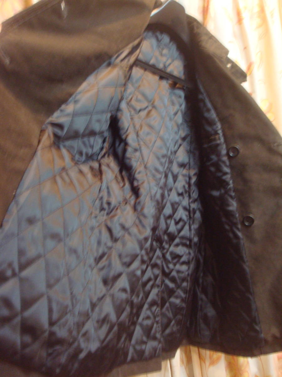 ★ 美品!5351pour les Hommes! 5351プールオム! とても濃いこげ茶色! オシャレなハーフコート! サイズ:1 ★_画像9