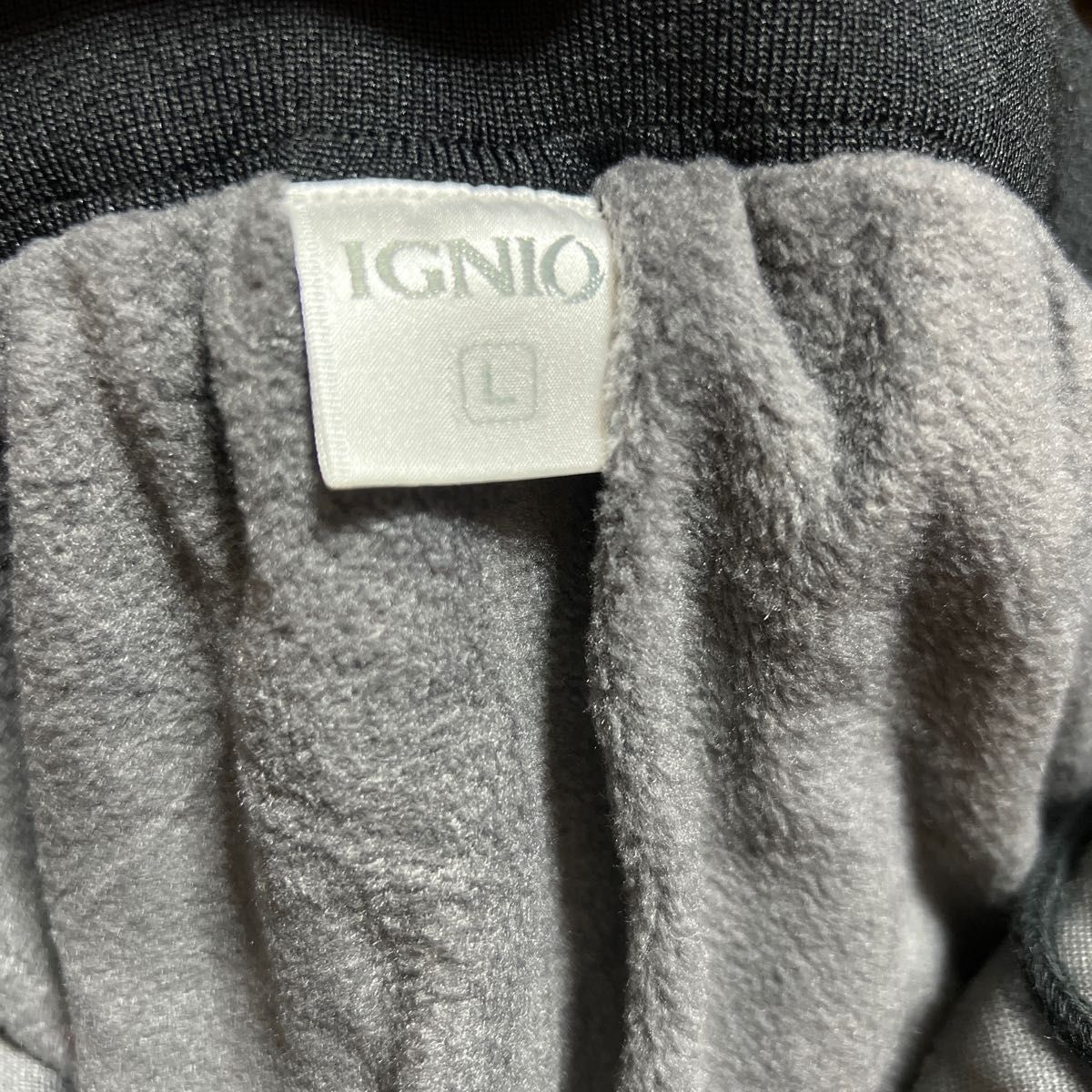 新品 ￥3999 IGNIO ウォームパンツ 裏フリース仕様 L 撥水 ストレッチ スキー 雪 防寒 保温 ロングパンツ