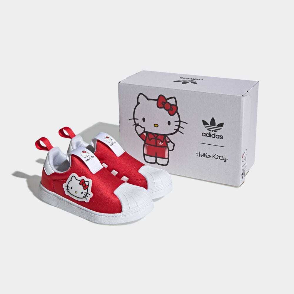  Adidas Originals Adidas × Hello Kitty сотрудничество спортивные туфли Hello Kitty SST 360 детский посещение школы мужчина женщина . двоякое применение baby GY9213 15.0