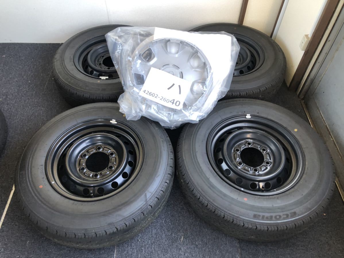 新車外し ハイエース ブリヂストンエコピア195/80R15 純正ホイール ...