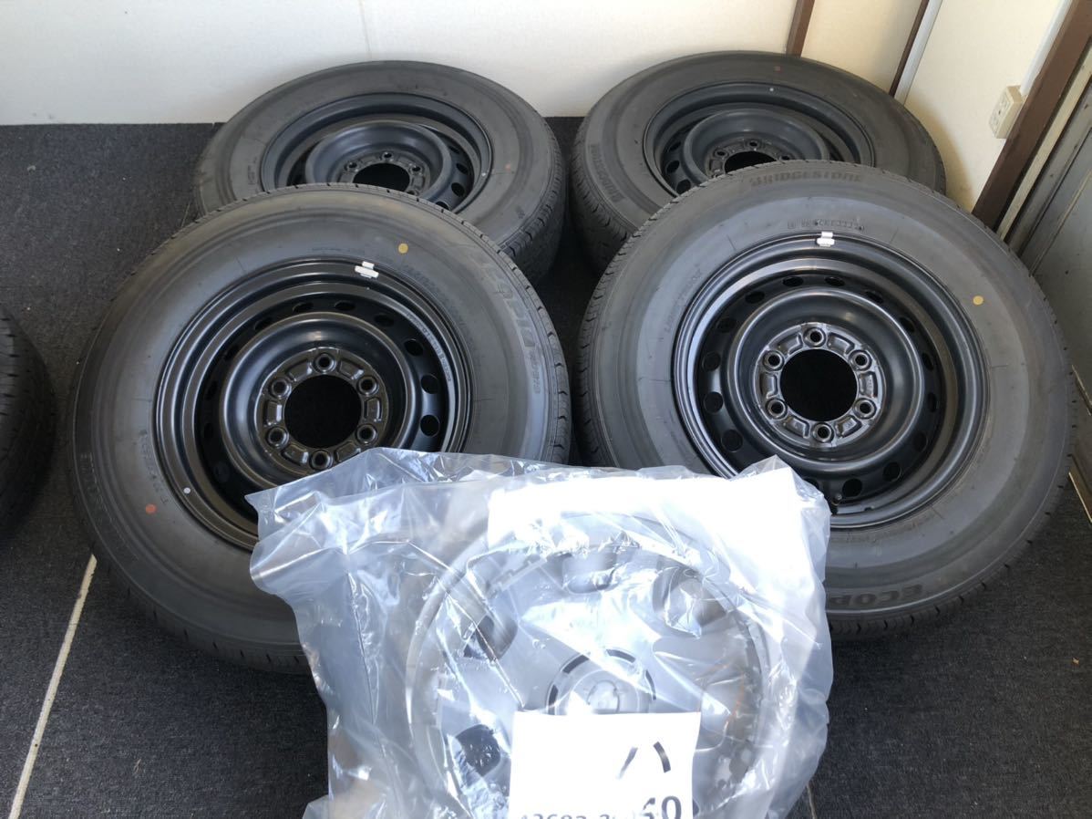 新車外し ハイエース ブリヂストンエコピア195/80R15 純正ホイール ...
