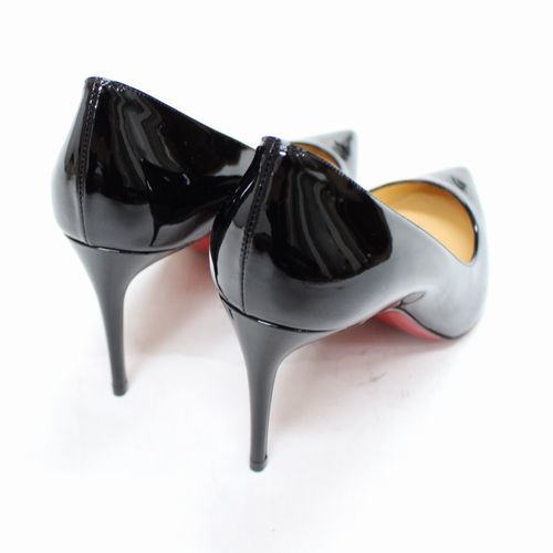 Christian Louboutin クリスチャンルブタン KATE 85 PATENT パテントパンプス 37.5 ブラック_画像2
