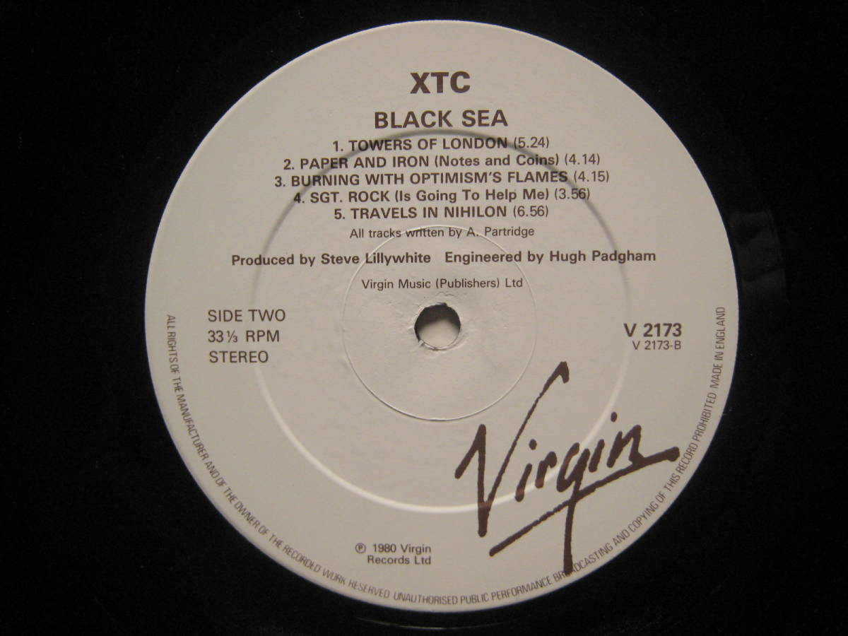 [即決][アウタースリーヴ付][UKオリジナル盤]★XTC - Black Sea★ブラック・シー★[UK First Pressing][V 2173]_画像8