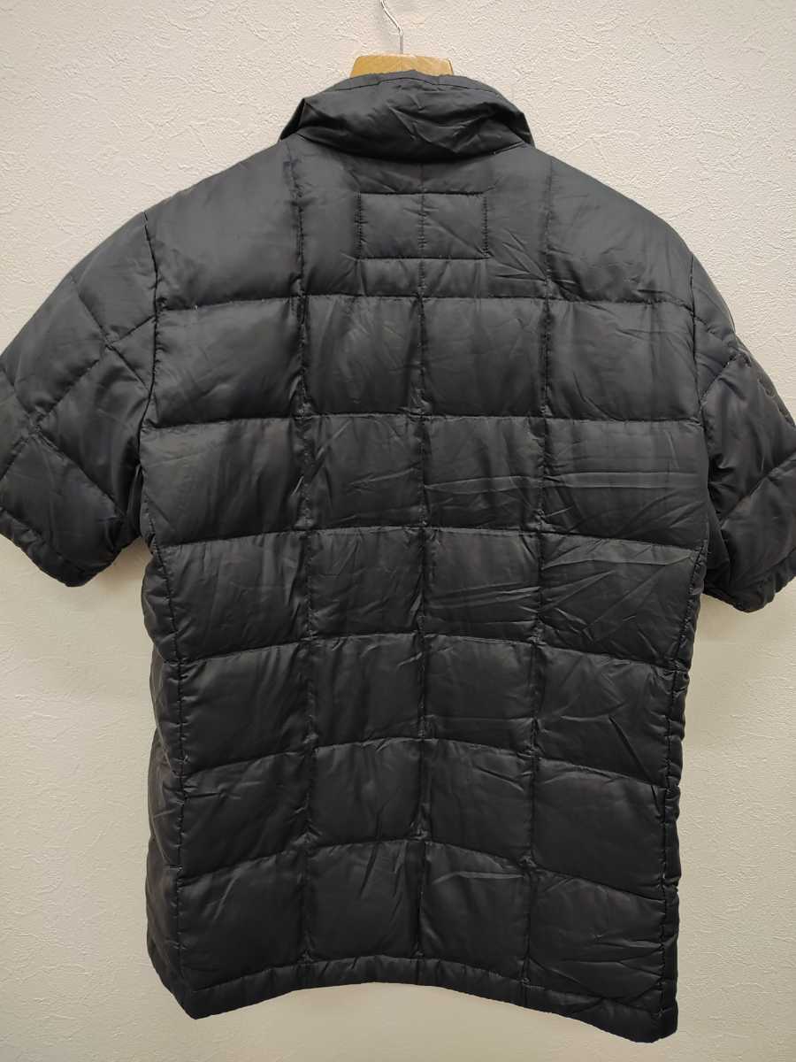 3681 BEAMS GOLF ビームスゴルフ ×MARMOT 半袖ダウンジャケット ブラック系 Mサイズ メンズ ゴルフウエア インナー ダウン 古着