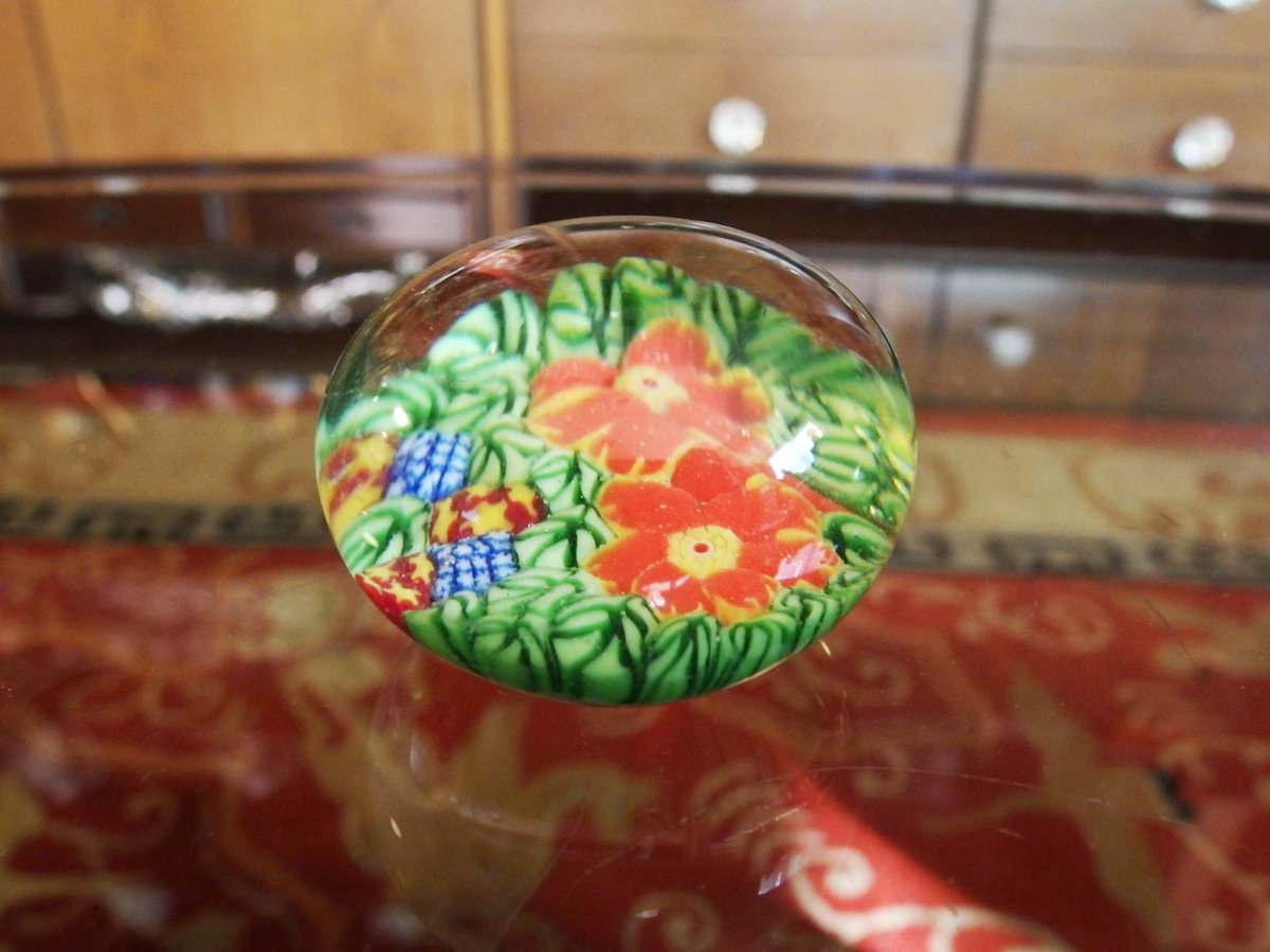 Venetian murano glass【 MURANO ムラーノガラス ペーパーウェイト 】花 星 グリーン イタリア製 ベネツィアの画像2
