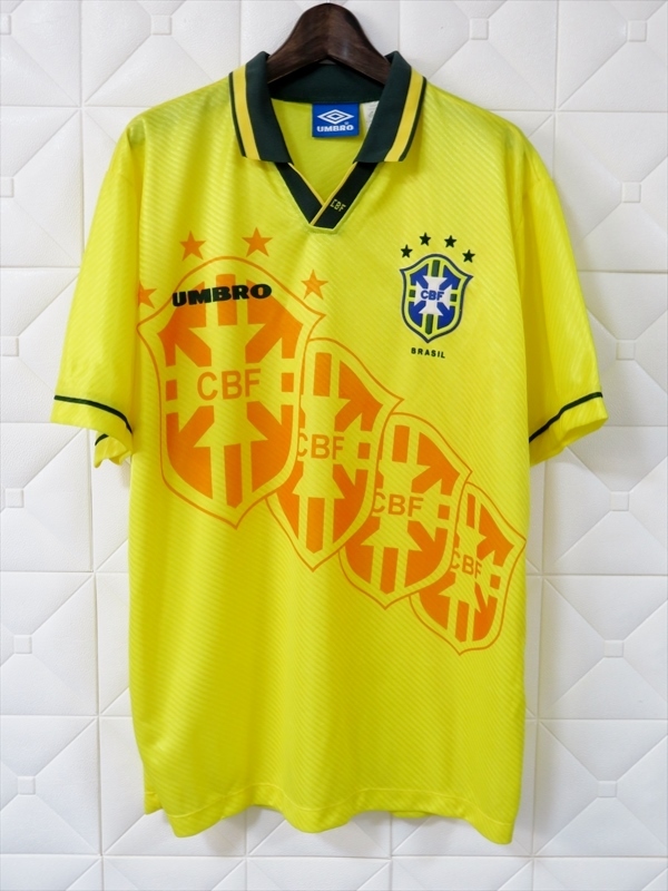 ヤフオク! - 90年代 ブラジル代表 サッカー ユニフォーム アンブロ製