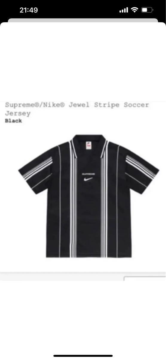 Supreme nike jewel stripe soccer jersey メンズファッション Tシャツ