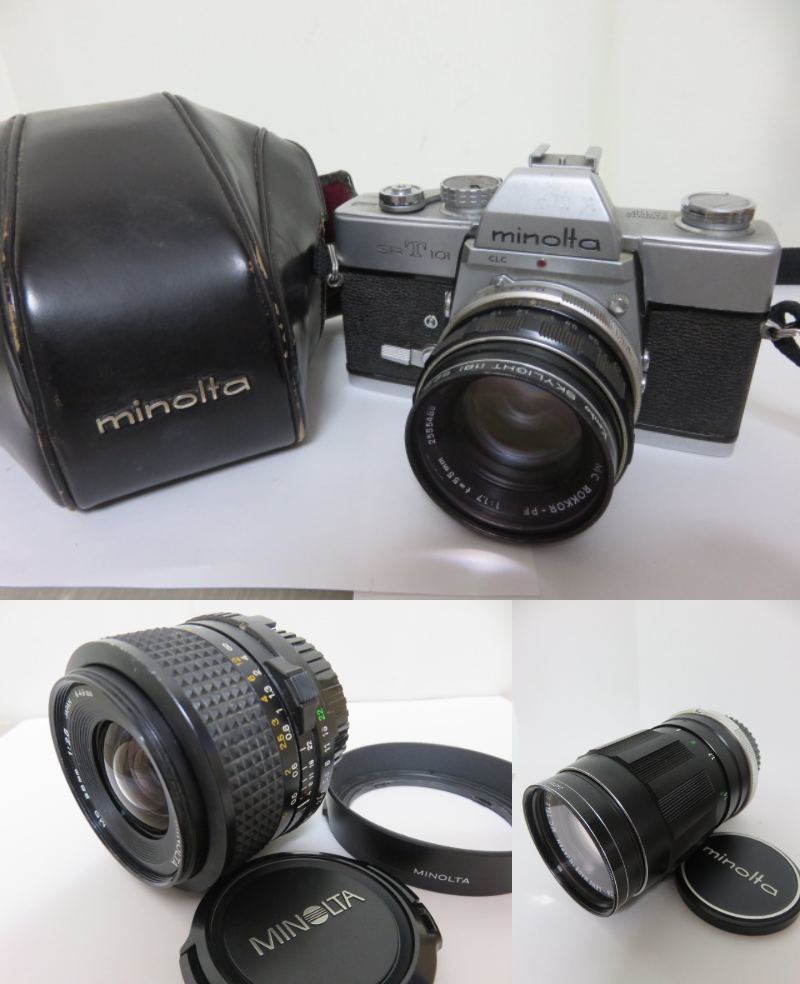 カメラ レンズ ミノルタ SRT101 ROKKOR PF 1.7 55mm/MINOLTA MD 28mm 