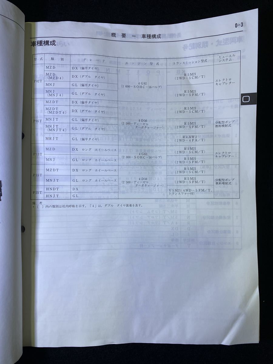 ◆(2211)三菱 DELICA TRUCK デリカトラック '94-5 新型車解説書 GA-P02T KB-P05T GA-P13T KC-P15T KC-P25T No.1032A30の画像3