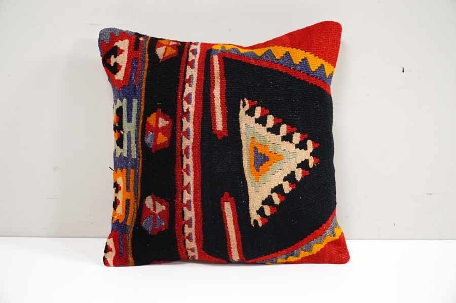 kilim035 未使用 OLD KILIM (オールドキリム) クッションカバー ターキッシュキリム トルコ 手織り 40×40cm 送料無料_画像7