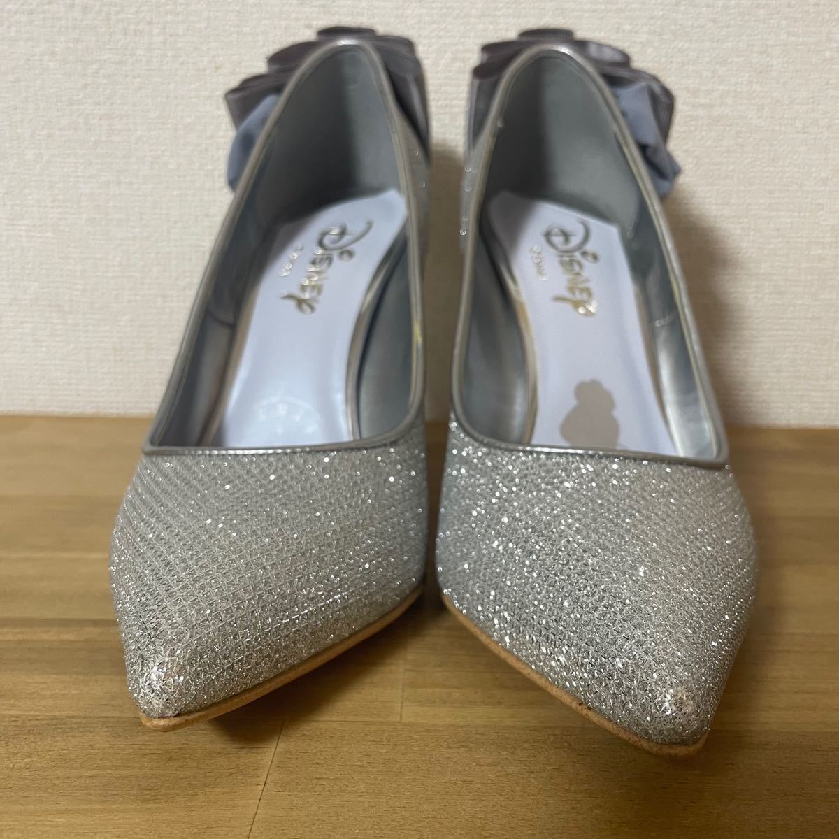 気質アップ】 新品☆ダイアナ パンプス リボン ラメ シルバー 気質アップ】 新品☆ダイアナ パンプス リボン ラメ シルバー