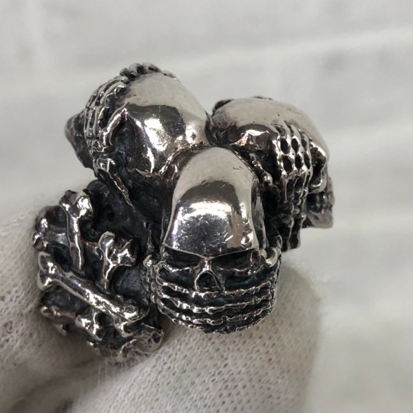 Crazy Pig Designs クレイジーピッグ スカル 指輪 シルバーリング