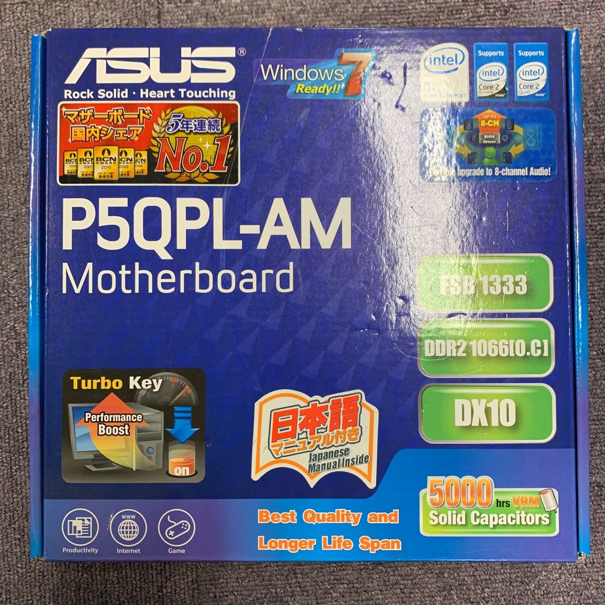 ASUS P5QPL-AM マザーボード　CPUセット　P-シ_画像1