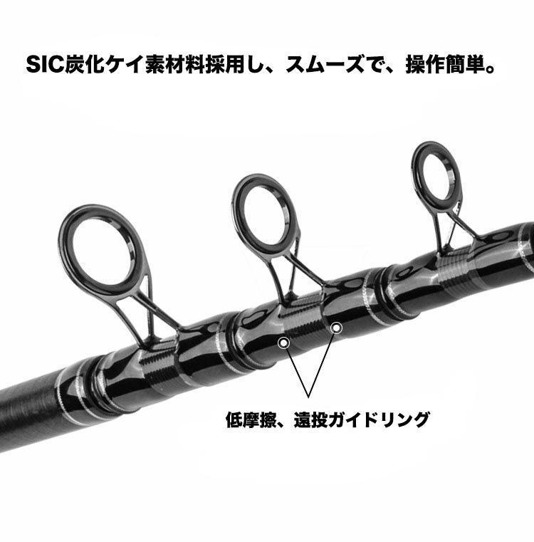 YU67 4.5m ロッド コンパクト 釣り竿 投げ竿 釣竿 炭素繊維 伸縮式 PE0.8-4#対応 超遠投 大物 高弾性 カーボン繊維 操作簡単 カーボン_画像6