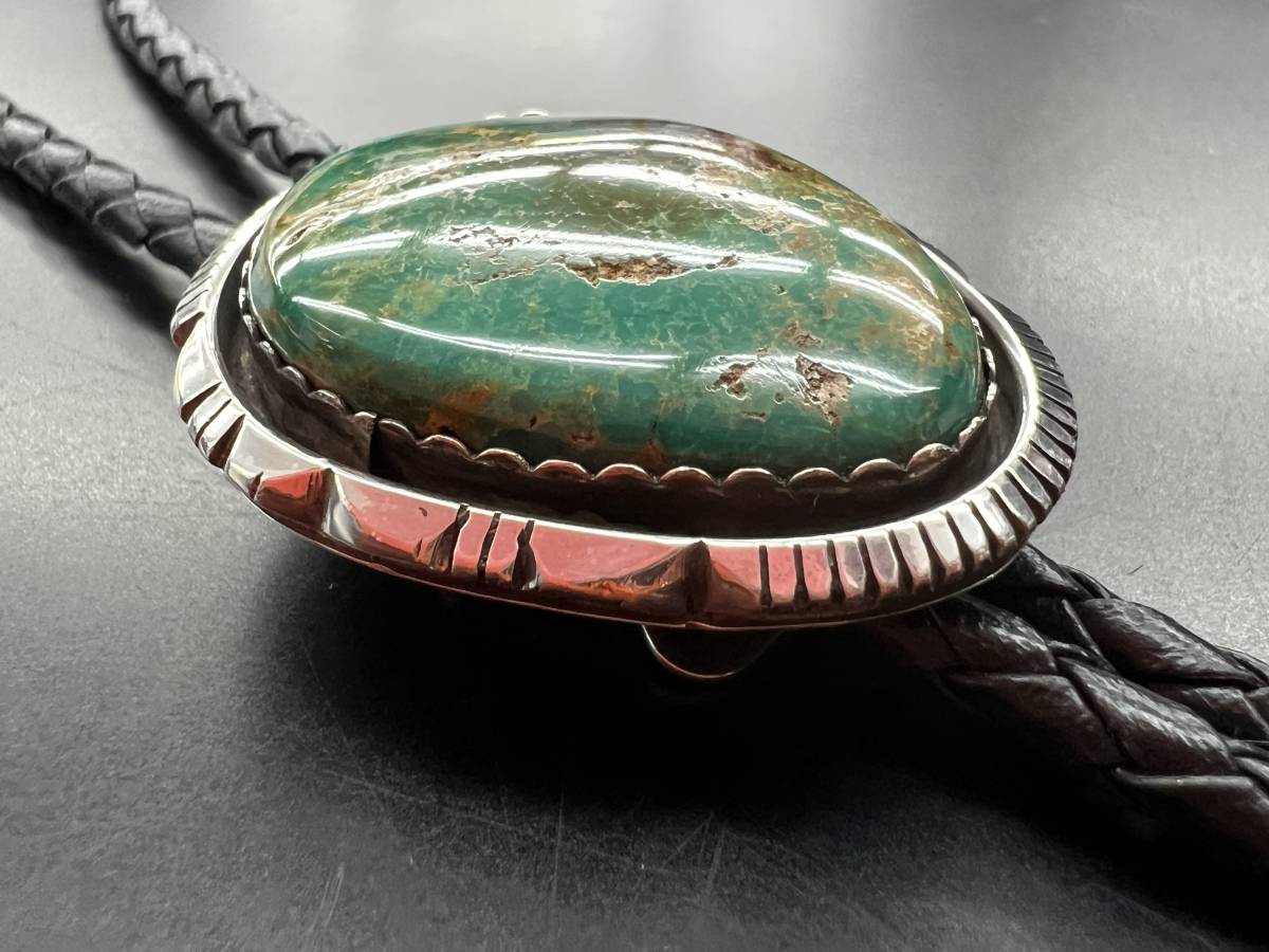 インディアンジュエリー NAVAJO(ナバホ) シルバー ボロタイ ターコイズ P.M刻印(ループタイ) | rotonda.com.hr