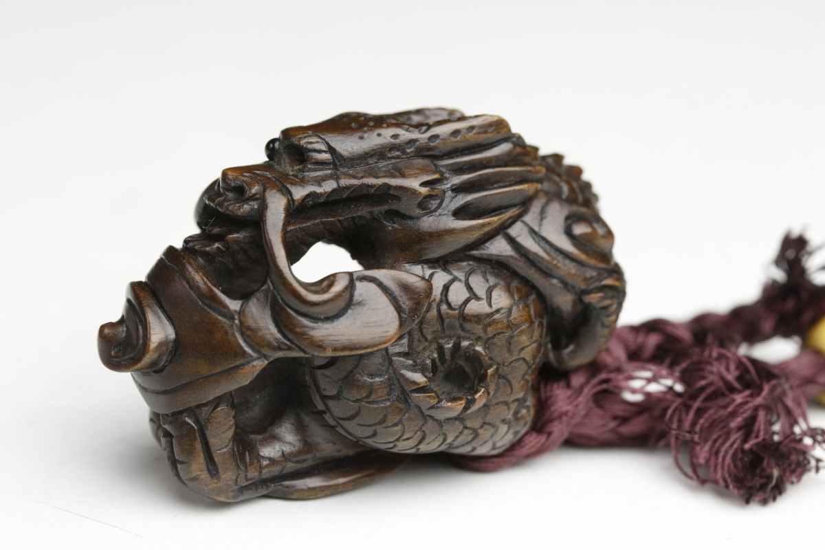種類豊富な品揃え 時代物 木彫 根付け 楼閣山水図 提げ物 骨董品 美術 ...