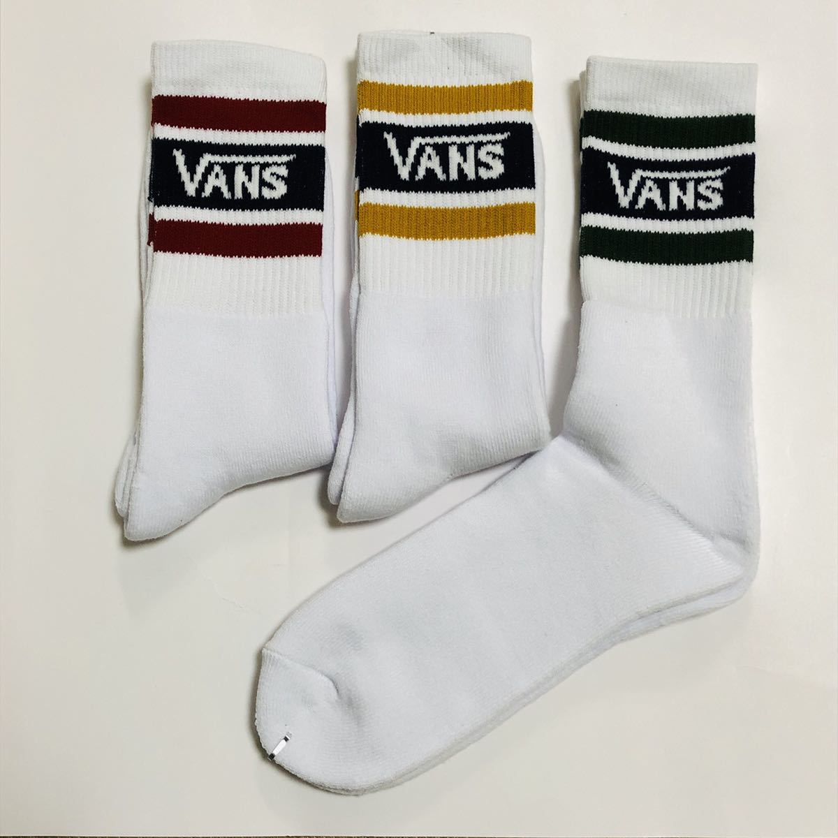 VANS 靴下3足セット 25cm-27cm M ヴァンズ ソックス キムタク着用 木村拓哉_画像1