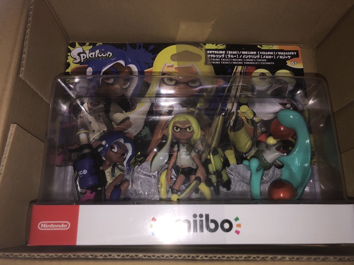 スプラトゥーン3 amiibo トリプルセット[インクリング【イエロー】/オクトリング【ブルー】/コジャケ] スプラ3 アミーボ　任天堂 新品_画像1