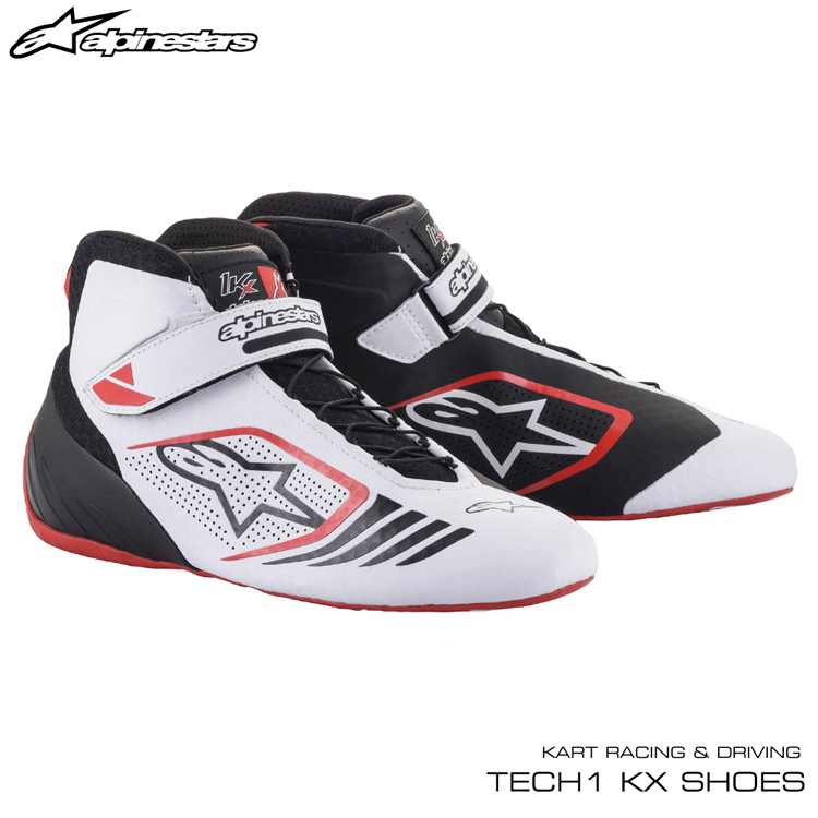 入荷！！アルパインスターズ新品■alpinestars レーシングカートシューズ TECH1-KX■ブラックホワイトレッド 新品未使用品