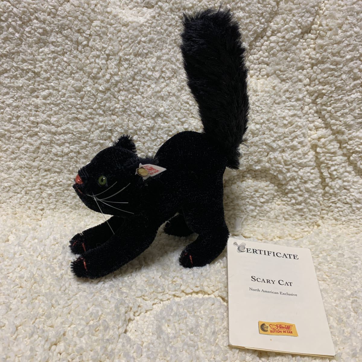 シュタイフ/Steiff/Williams-sonoma☆「ブラックキャット モヘア シュタイフ/Steiff/Williams-sonoma☆「ブラックキャット モヘア