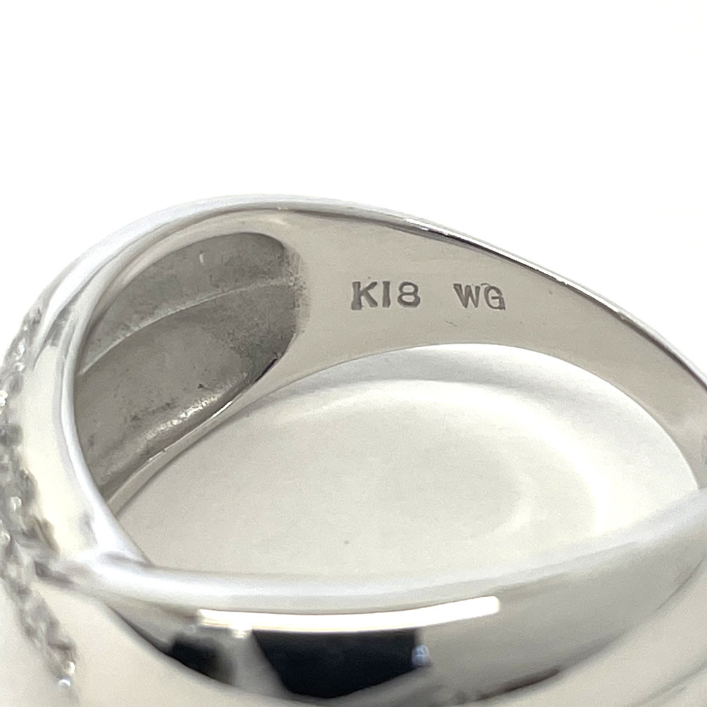 K18WG ダイヤ リング 16.5号 指輪 D0.38ct ブランドアクセサリー