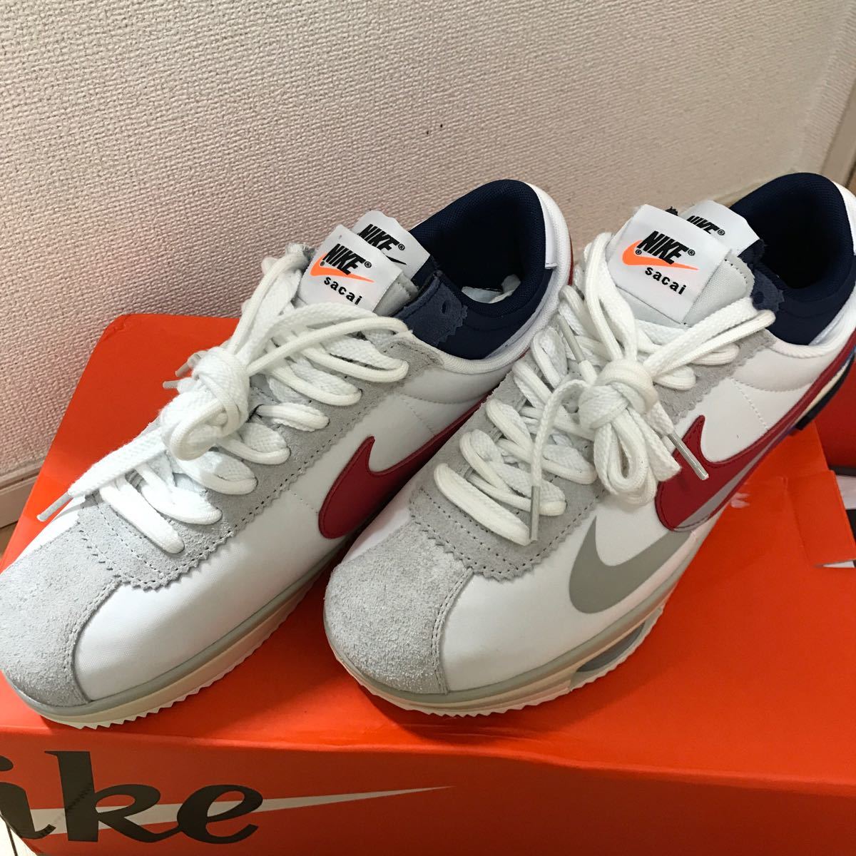 週末限定値下げ*sacai NIKE*cortez*ステッカー付き-