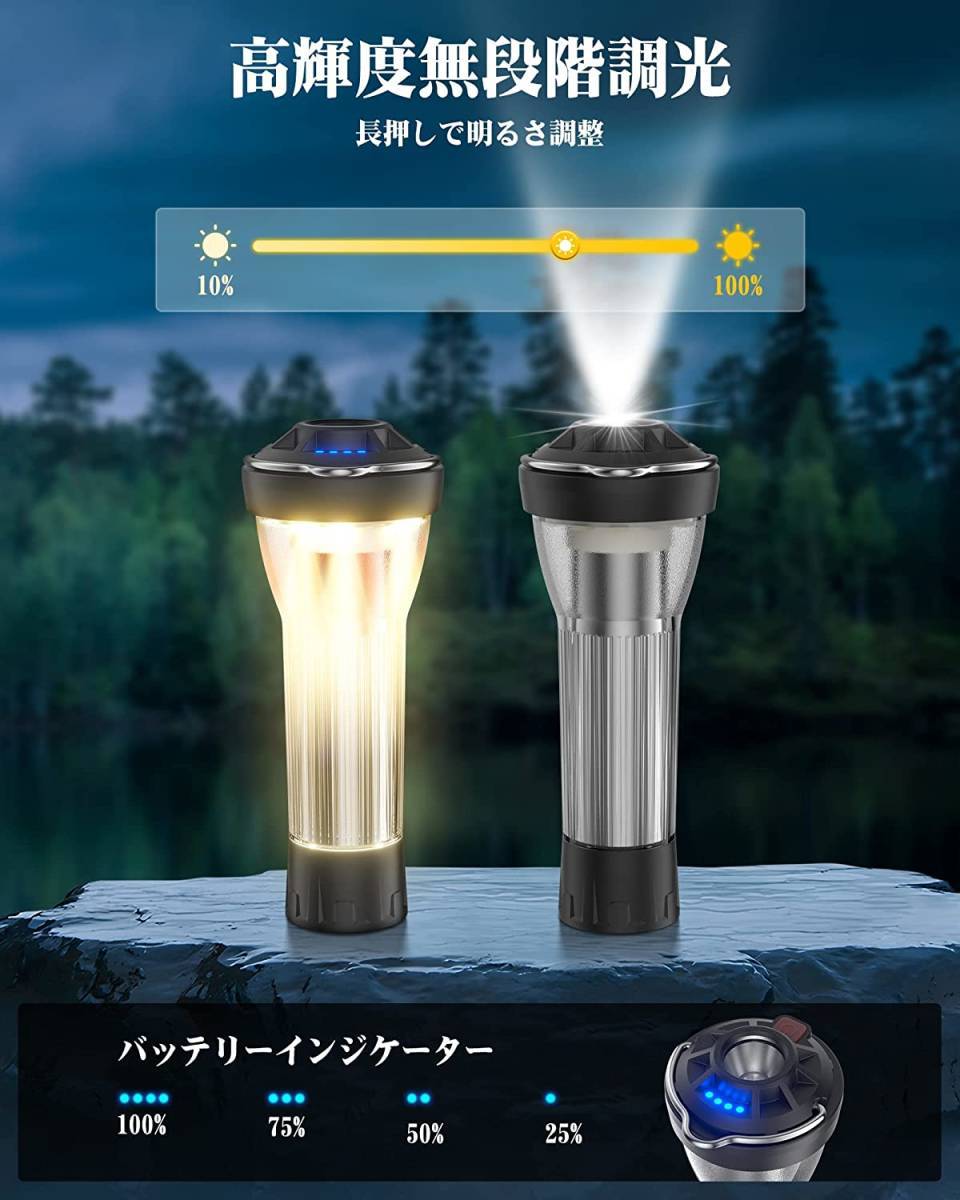 LEDキャンプランタン 多機能ミニランタン 懐中電灯 USB充電式 ライト、ランタン | kornmed.pl