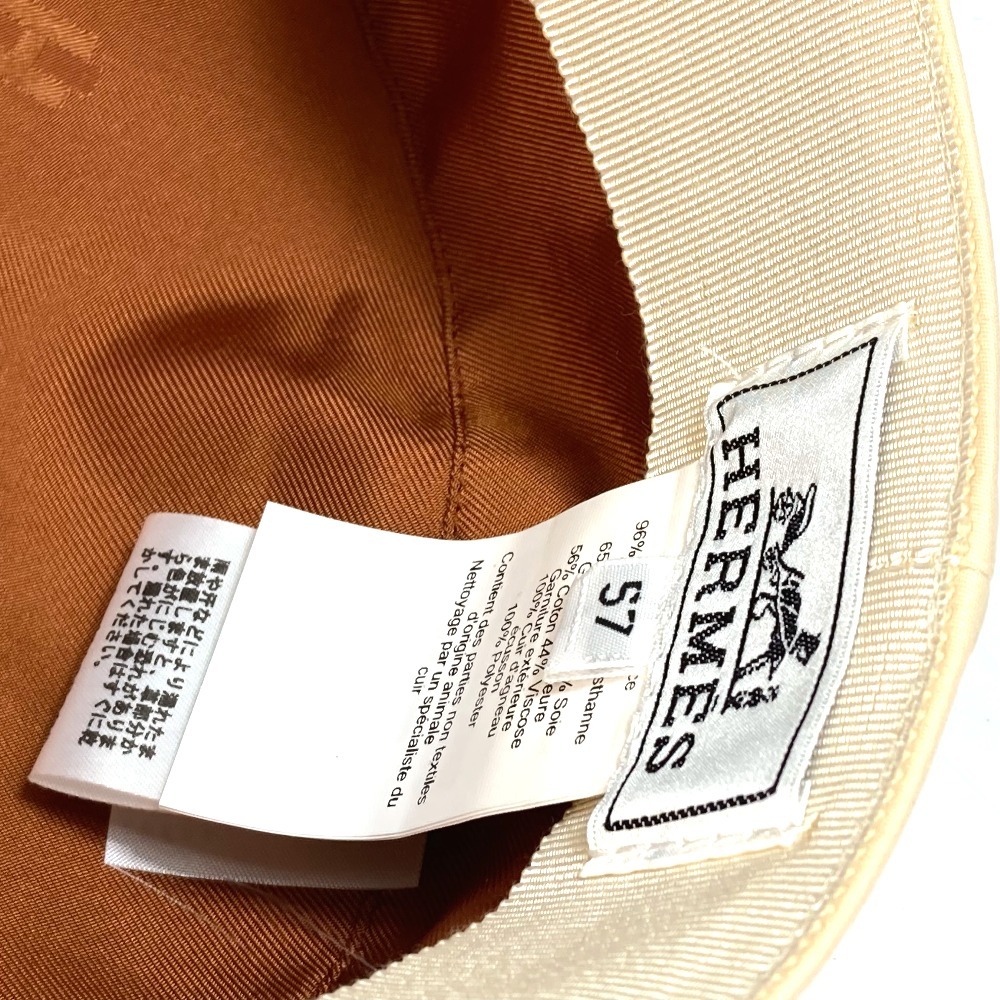 HERMES エルメス カブール クリケティス 帽子 キャスケット コットン