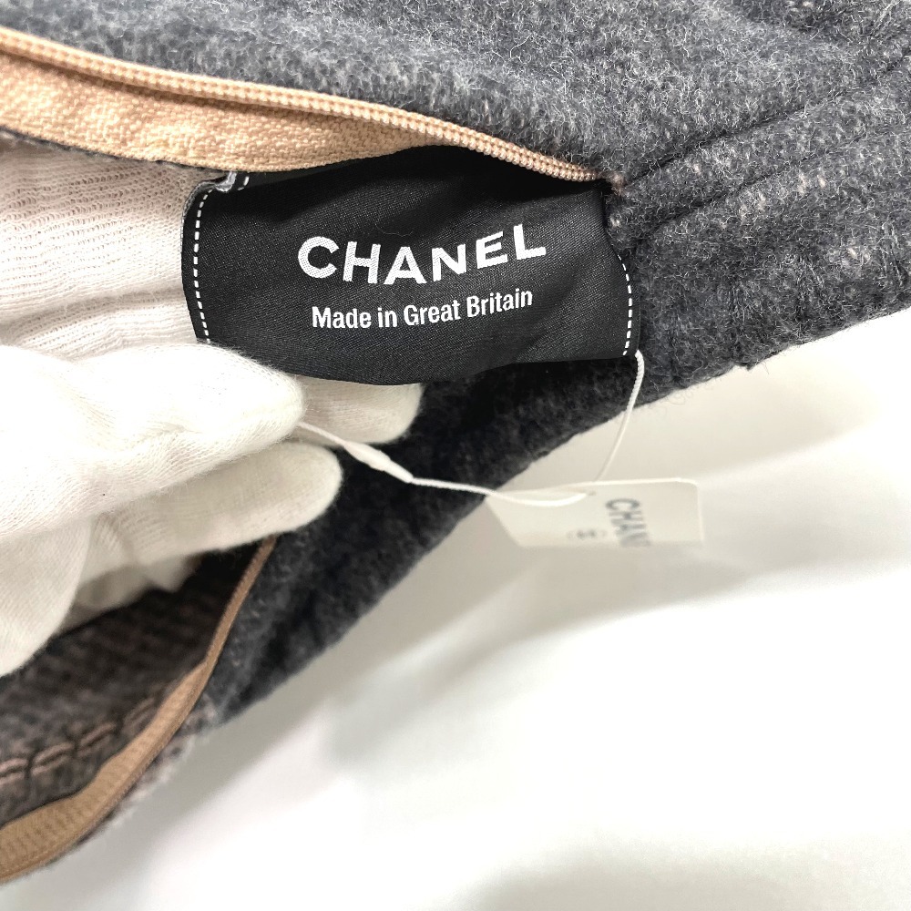 CHANEL シャネル CC ココマーク ダブル フェイス 雑貨/インテリア クッション ウール/カシミヤ ピンク×グレー ユニセックス【中古】_画像7