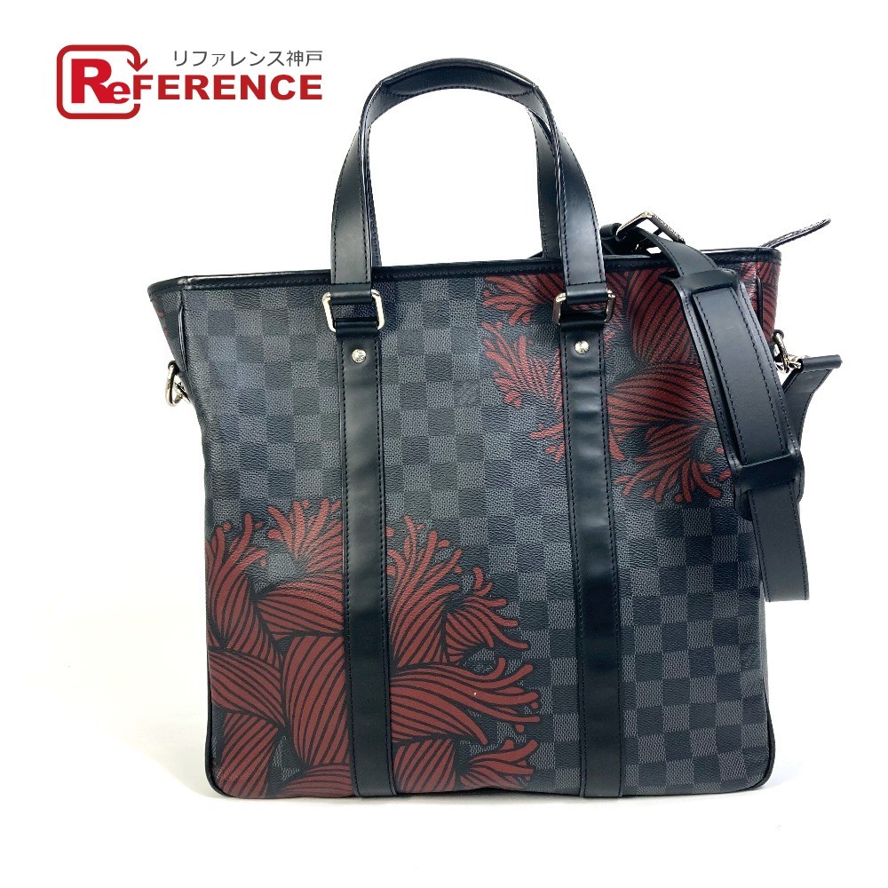 LOUIS VUITTON ルイヴィトン N41717 ダミエグラフィット クリストファー・ネメス タダオPM 2WAY ショルダーバッグ トートバッグ【中古】_画像1