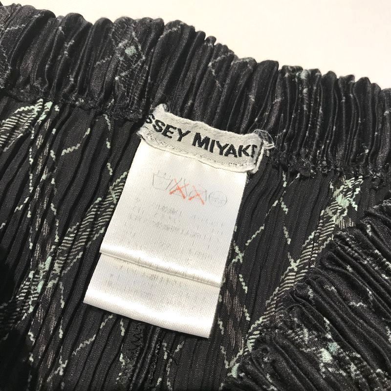 希少 ISSEY MIYAKE プリーツパンツ Mサイズ バイアスチェック