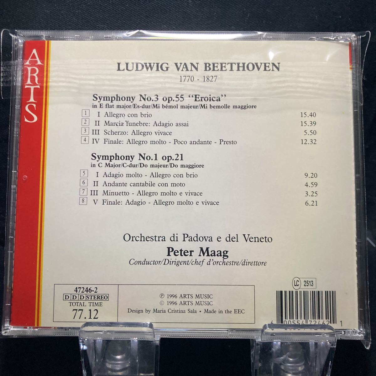 ☆中古CD☆ BEETHOVEN・SYMPHONIES NOS．1&3 ORCHESTRA DI PADOVA E DEL VENETO・PETER MAAG_画像2