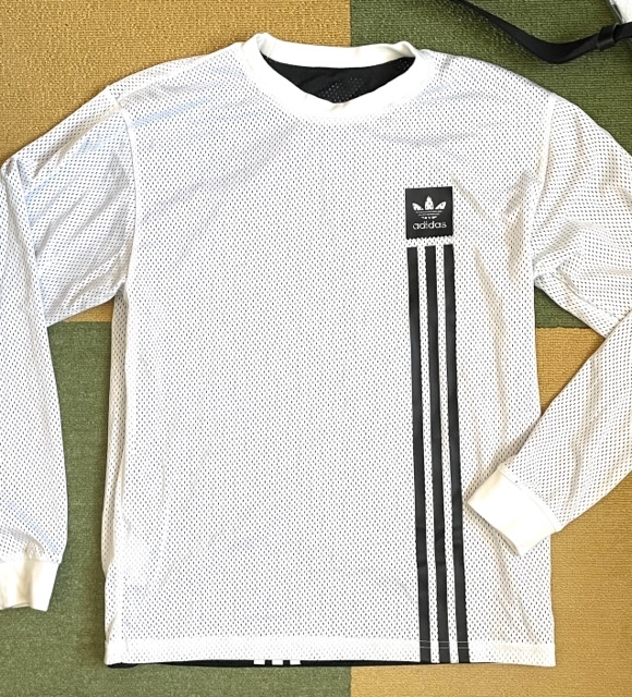 激レア極美品：adidas長袖Tシャツリバーシブルメッシュ素材_画像3