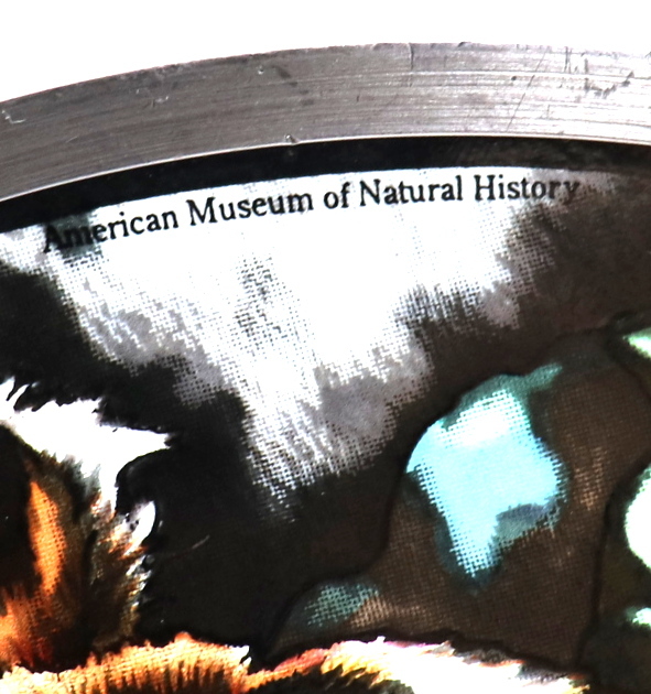 アメリカ自然史博物館 ヴィンテージ ステンドグラス 虎 グラス