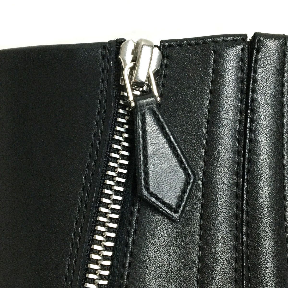 美品 HERMES エルメス サイドジップ レザー ブーツ ブラック