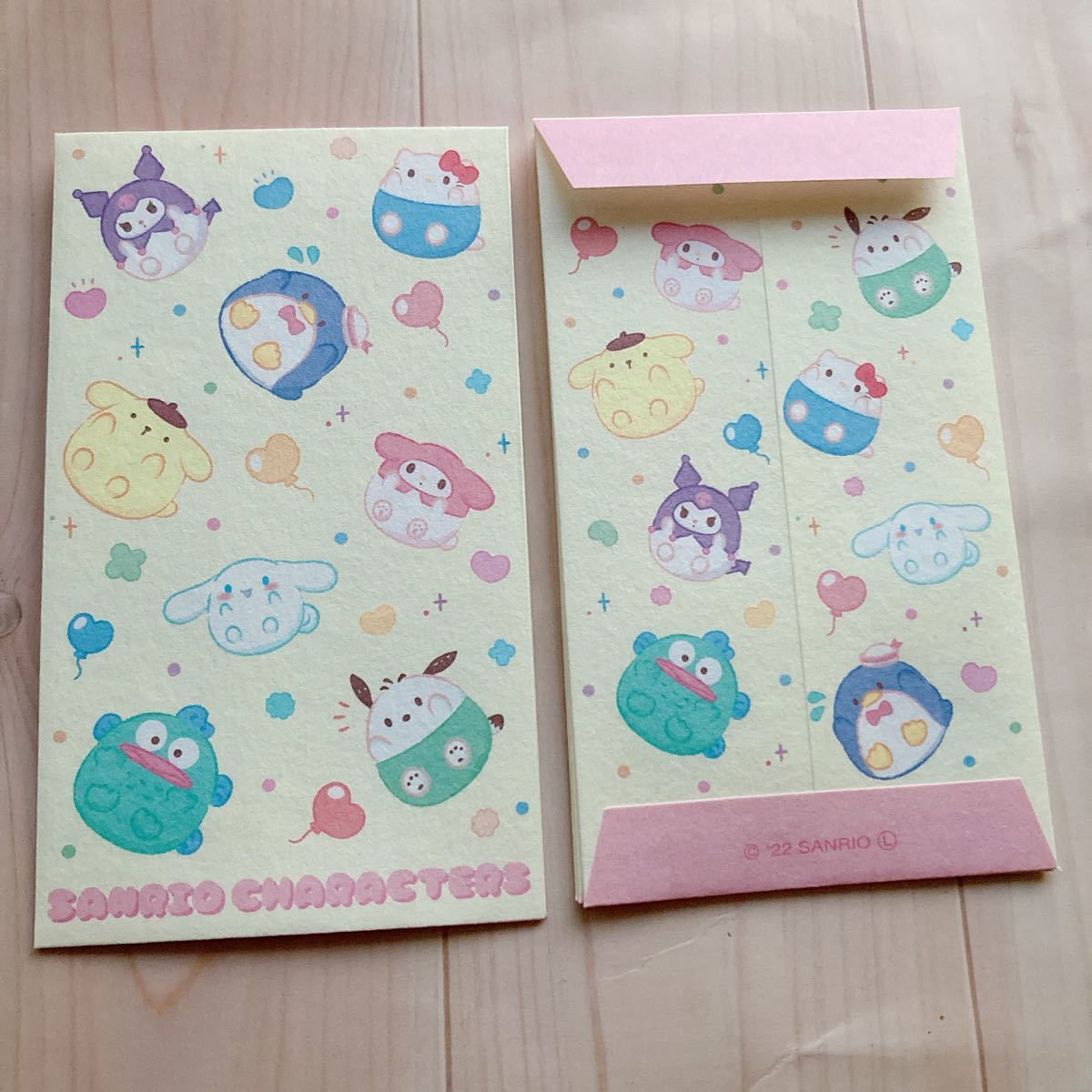 721* New Year's gift pochi sack Mini envelope 5 sheets black Miki tea tuxedo Sam Pom Pom Purin my mero Cinnamoroll handle gyo Don Pochacco 