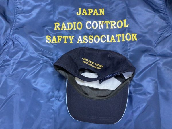 日本ラジコン電波安全協会 Radiocontrol Instructor コーチジャケット キャップ 帽子 2点セット メンズ ナイロン100% FREE 紺_画像3